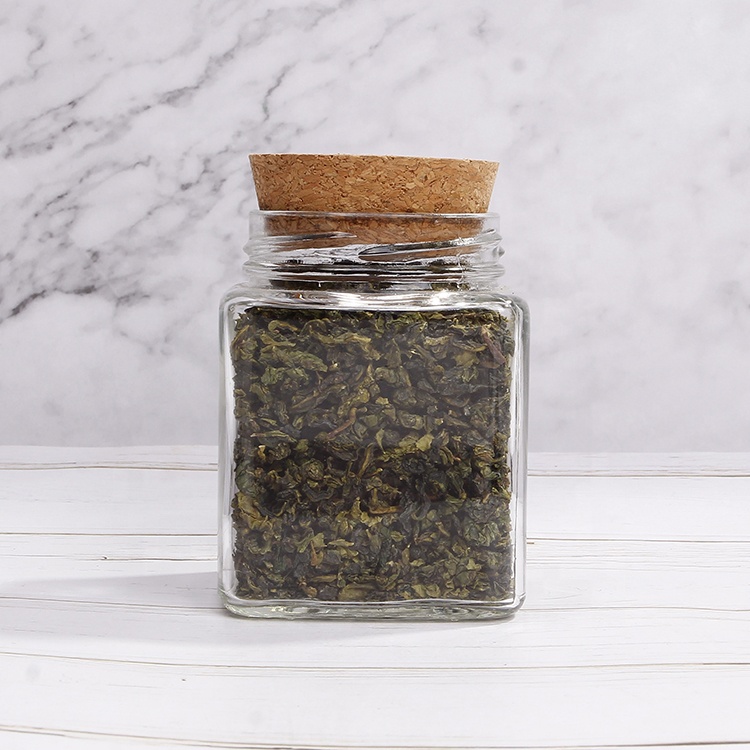 Glass jars with cork stopper glass spice nuts storage jars food grade herb container