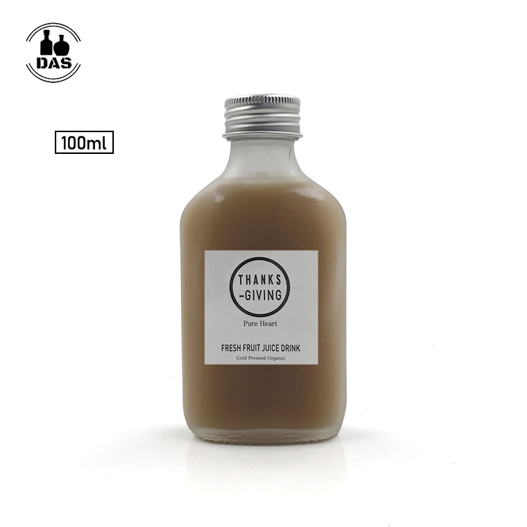 Glass juice bottle 100ml matte clear flask cold brew coffee travel bottle
