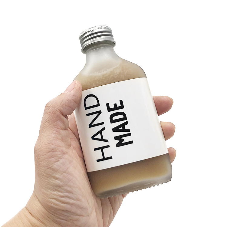 Glass juice bottle 100ml matte clear flask cold brew coffee travel bottle