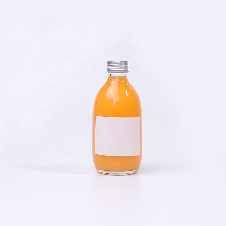Glass material screen printing screw lid glass bottles for beverage 500 ml juice bottles