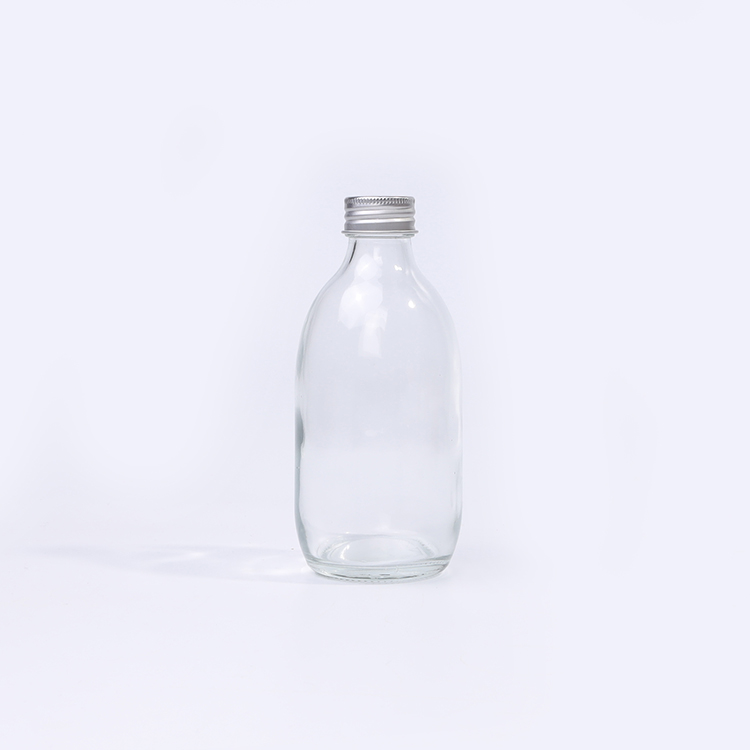 Glass material screen printing screw lid glass bottles for beverage 500 ml juice bottles