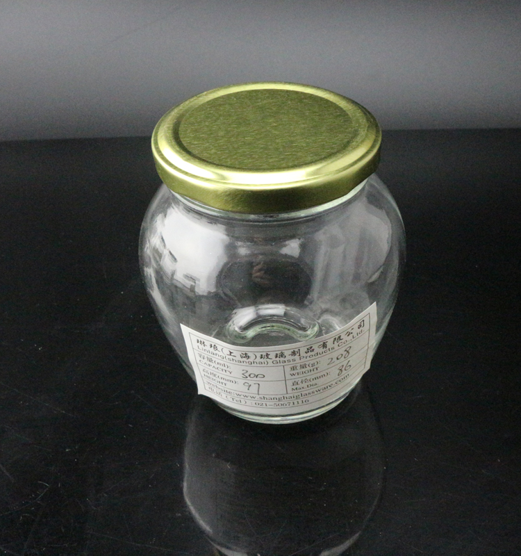 Glass orcio jars 314ml with 63mm lids