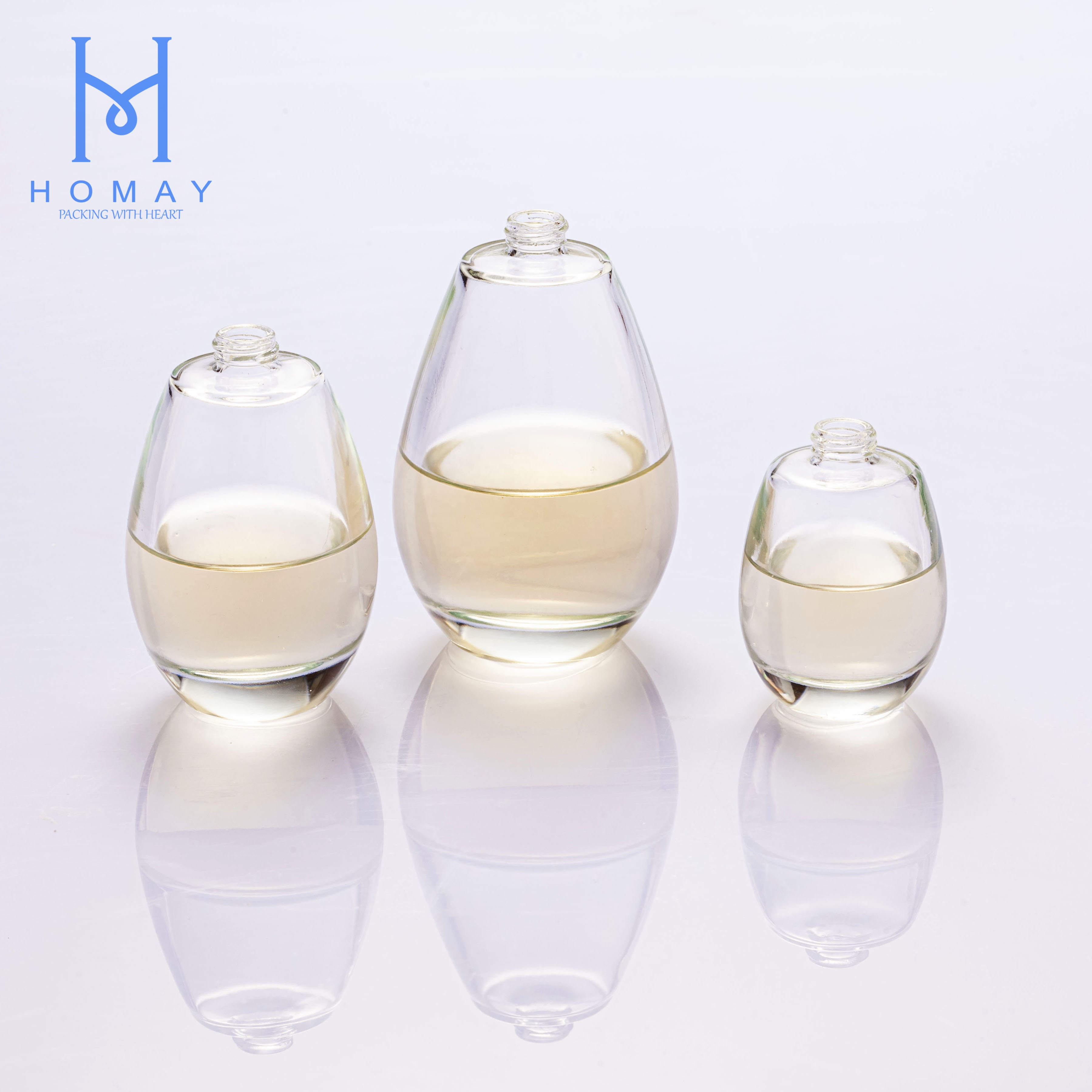 Glass perfume bottle round square luxury bottle