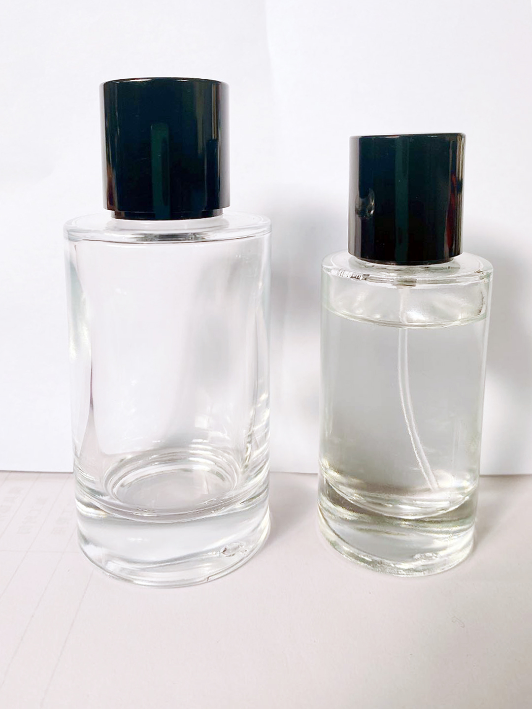 Glass perfume bottle square clear glass bottle luxury magnetic cap