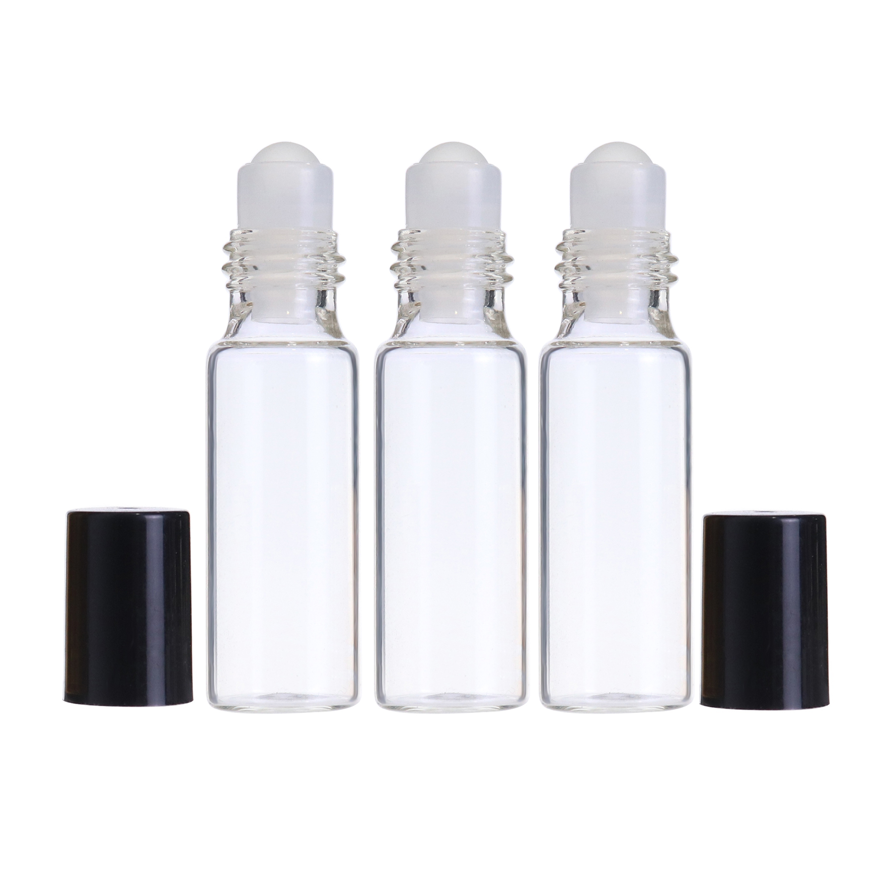 Glass roll on bottles matte 5ml 10ml amber clear black empty glass perfume tester roller botols with stainless/glass roller ball