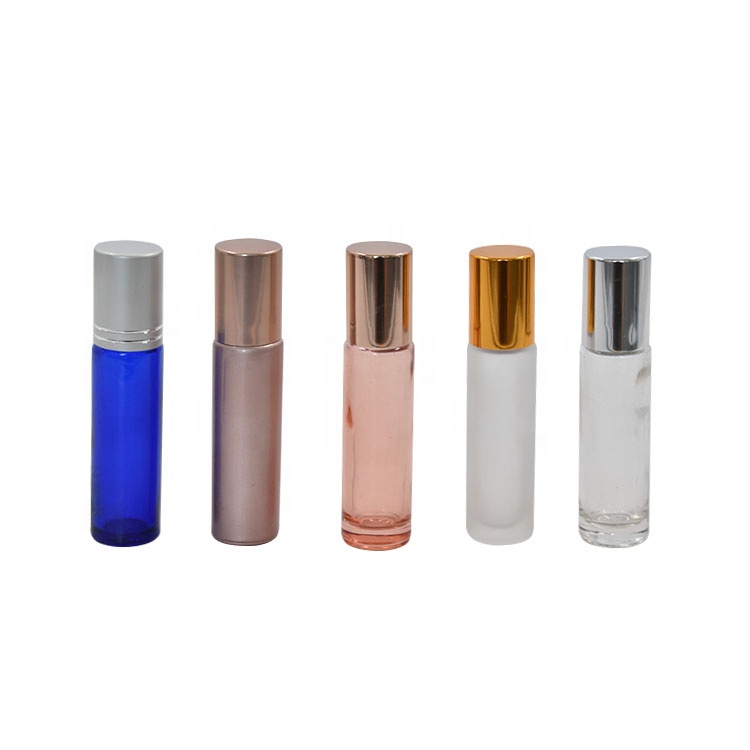 Glass roller bottle with gold lid 15 ml clear roll on bottle 10ml