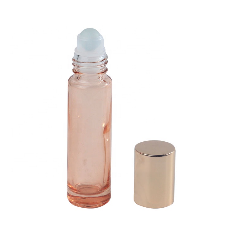 Glass roller bottle with gold lid 15 ml clear roll on bottle 10ml