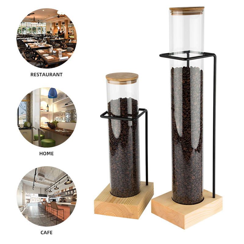 Glass sealed jar display jar nut coffee bean storage jar glass sealed can