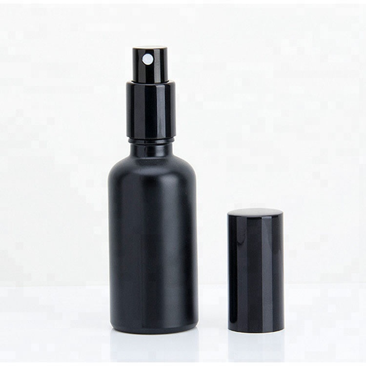 Glass spray bottles wholesale painting black glass dropper bottle with dropper