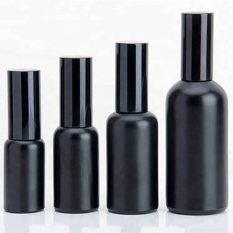 Glass spray bottles wholesale painting black glass dropper bottle with dropper