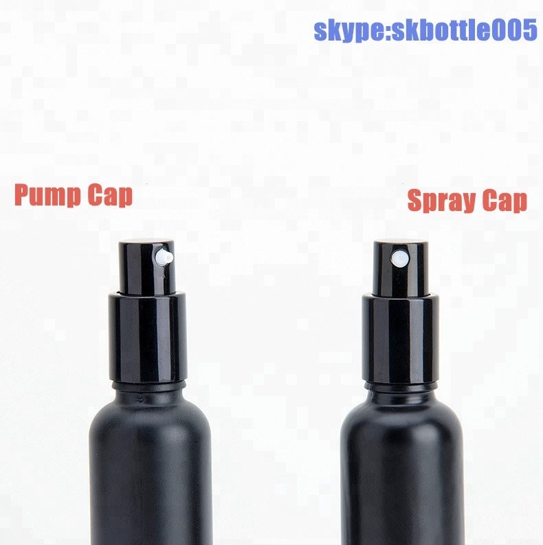 Glass spray bottles wholesale painting black glass dropper bottle with dropper