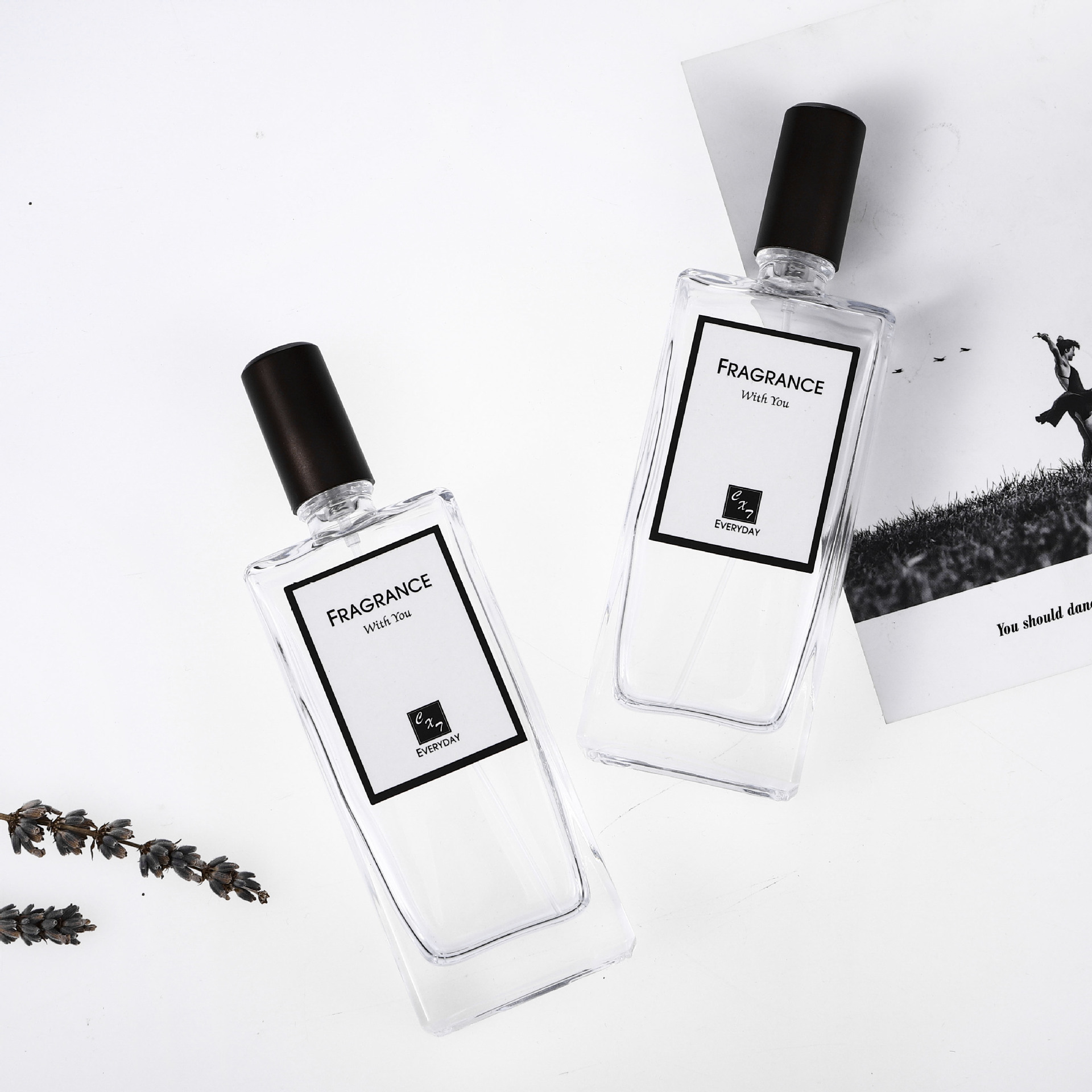 Glass spray perfume bottle 50ml bottles wholesale clear