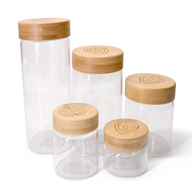 Glass stash storage jar container for weed