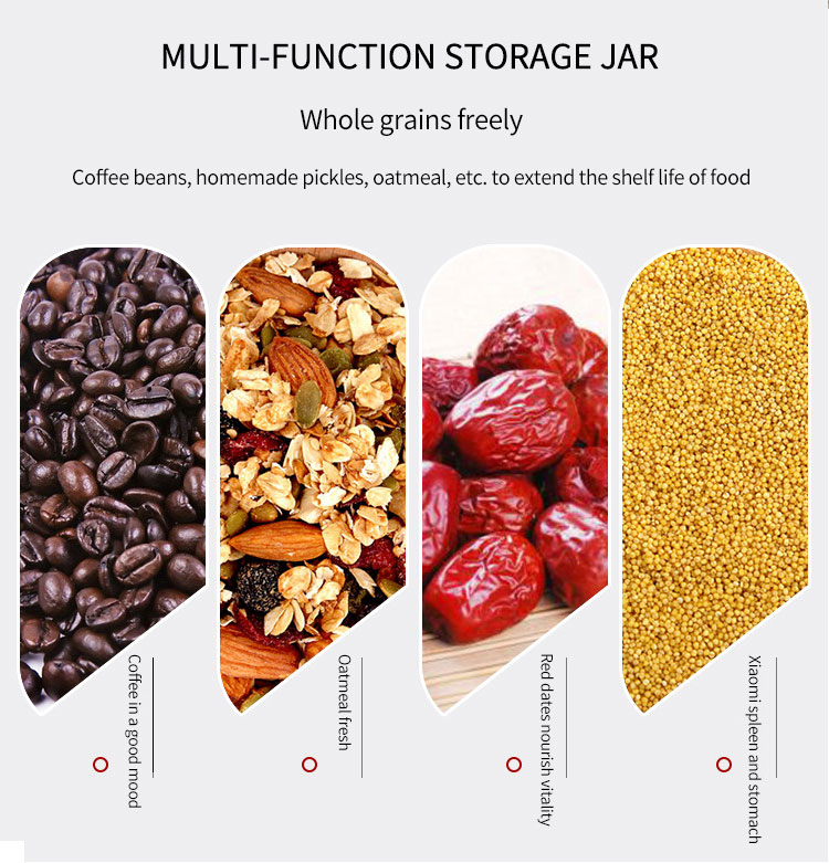 Glass storage jar feature container transparent square pantry jars with wood lids