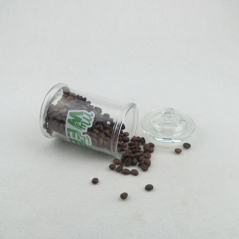 Glass storage jar for sugar / coffee / candy / herbs
