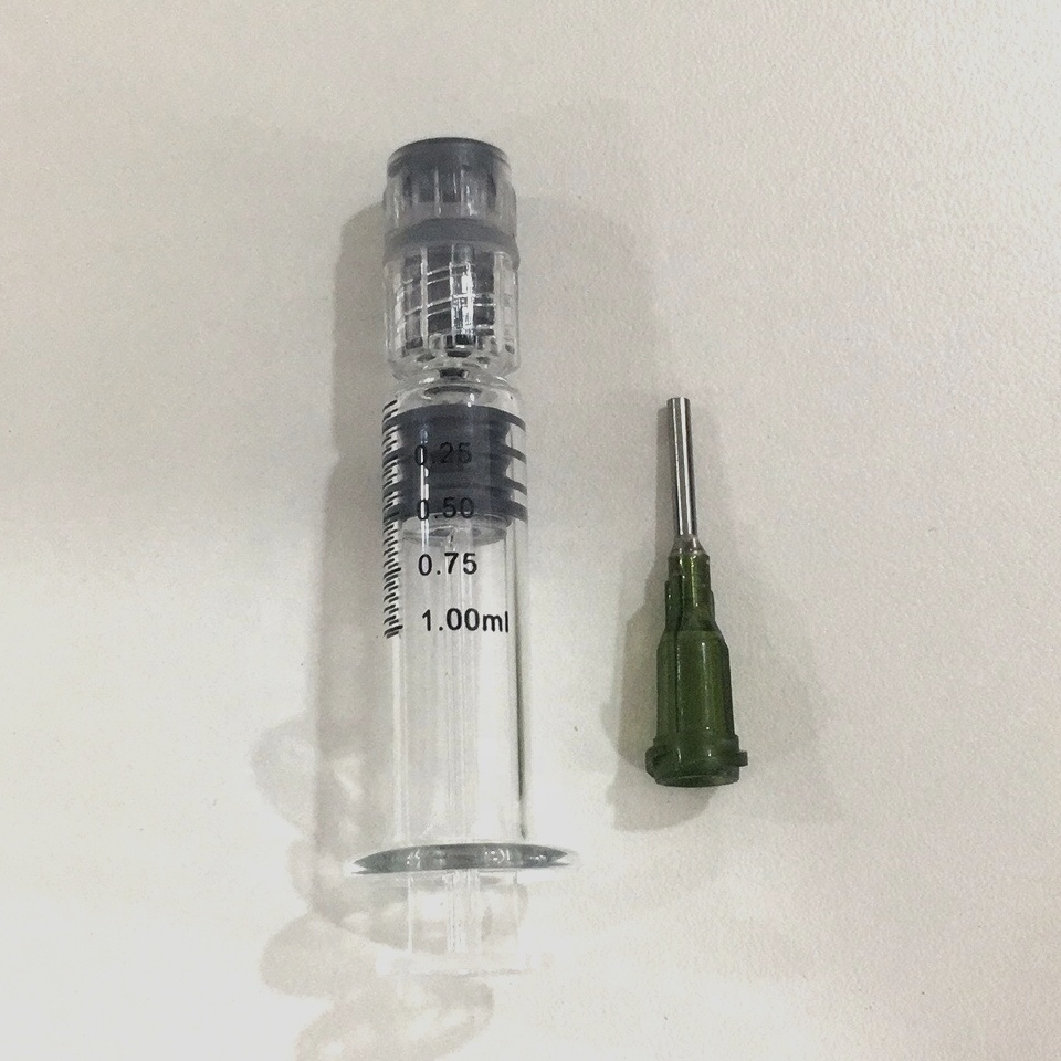 Glass syringe syringes packaging glass copper plunger plastic applicator color plunger luer syringe