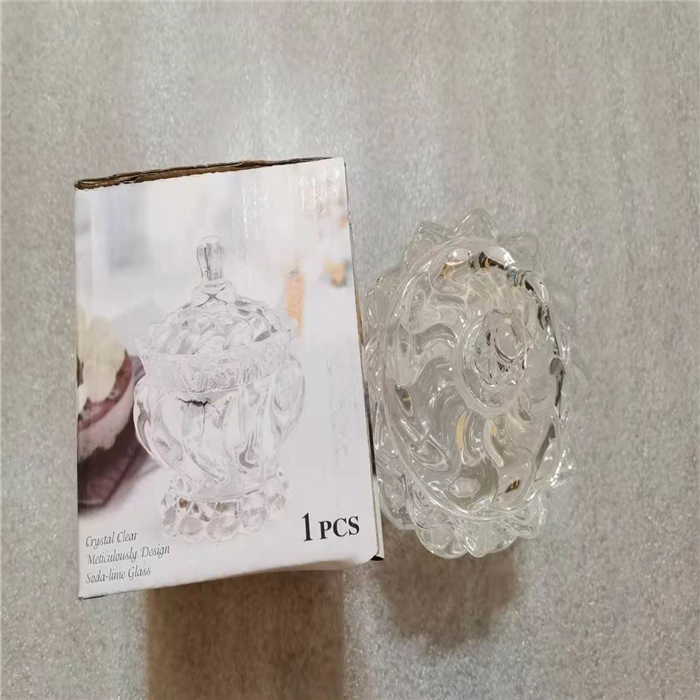 Glass wedding jars with lid glass food container candy jars nuts glass jars