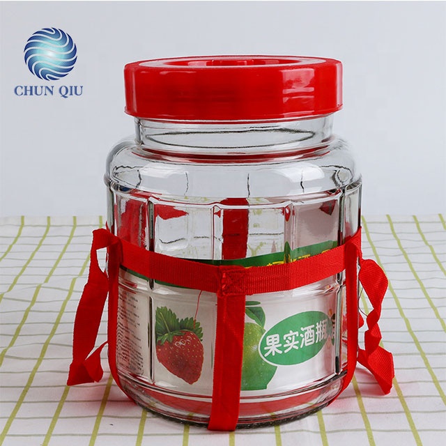 Glass wine bottle red cap self-fermenting fermentation tank red wine making household glass jar