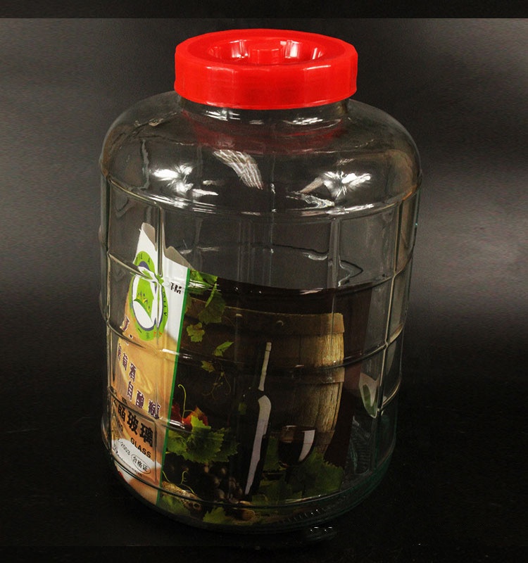 Glass wine bottle red cap self-fermenting fermentation tank red wine making household glass jar