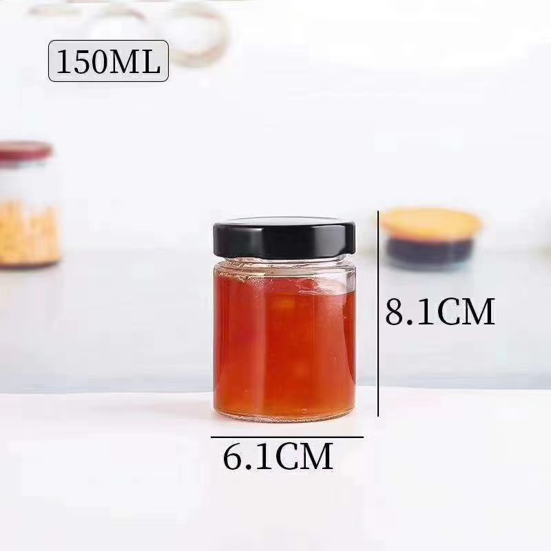 Glassware Factory Customize Clear Empty Round Straight Glass Jars Wholesale