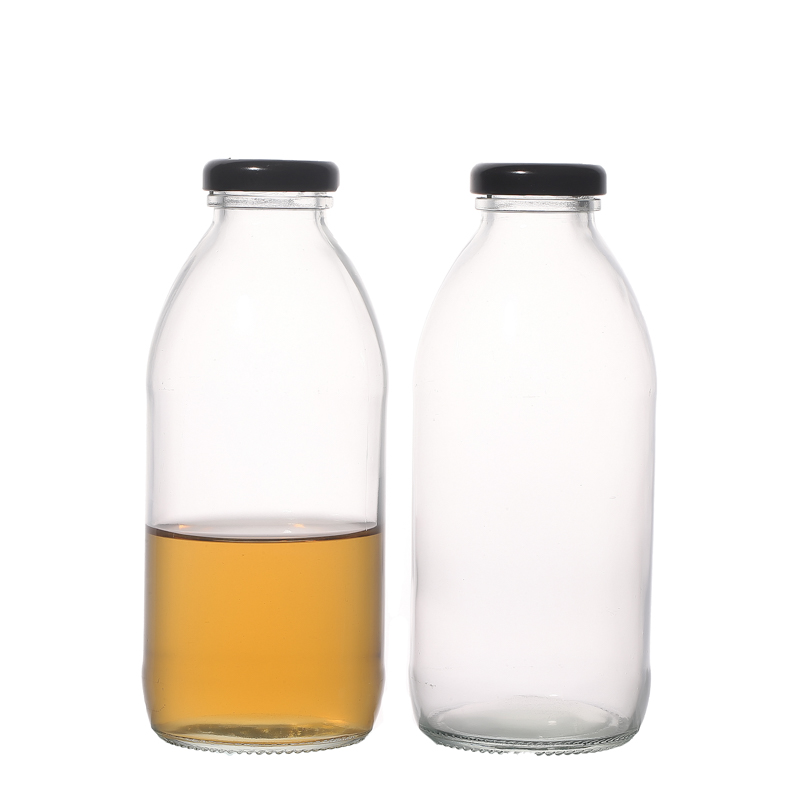 Glassware Factory Customize Hot Selling Round 500ml Glass Bottle Drinking in Bulk