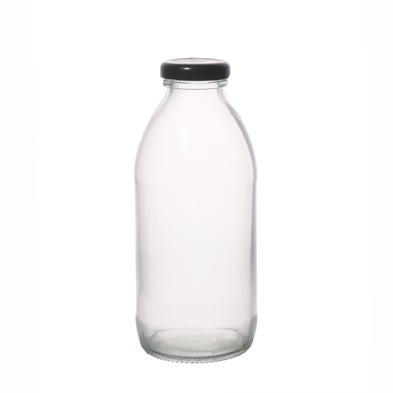 Glassware Factory Customize Hot Selling Round 500ml Glass Bottle Drinking in Bulk