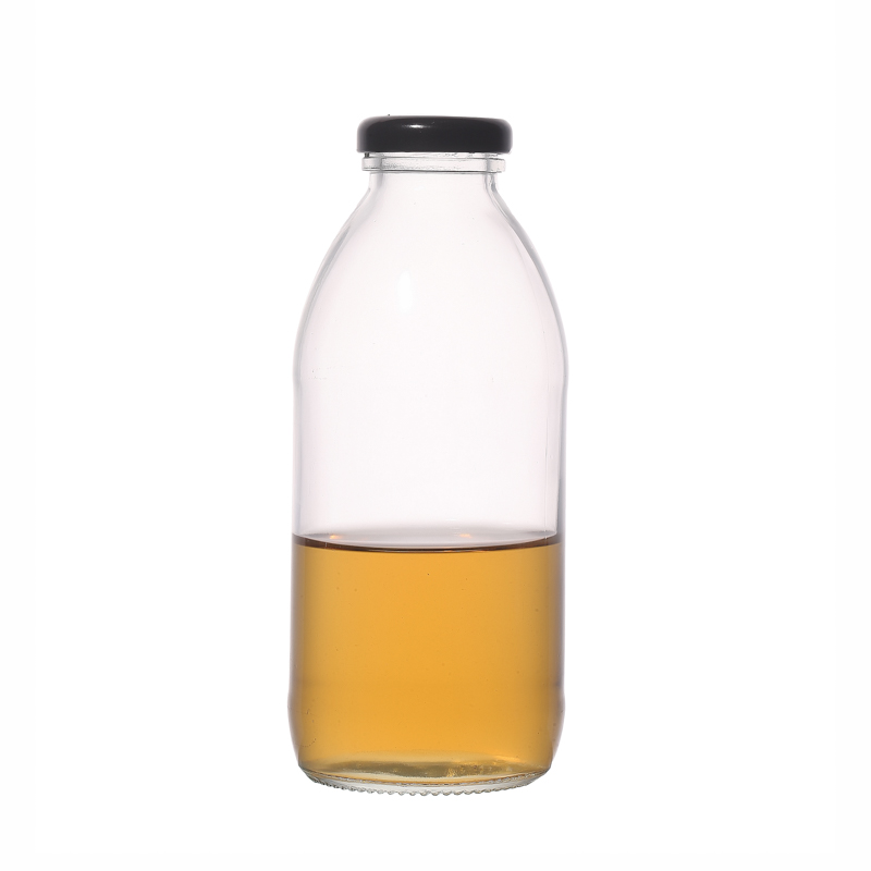 Glassware Factory Customize Hot Selling Round 500ml Glass Bottle Drinking in Bulk