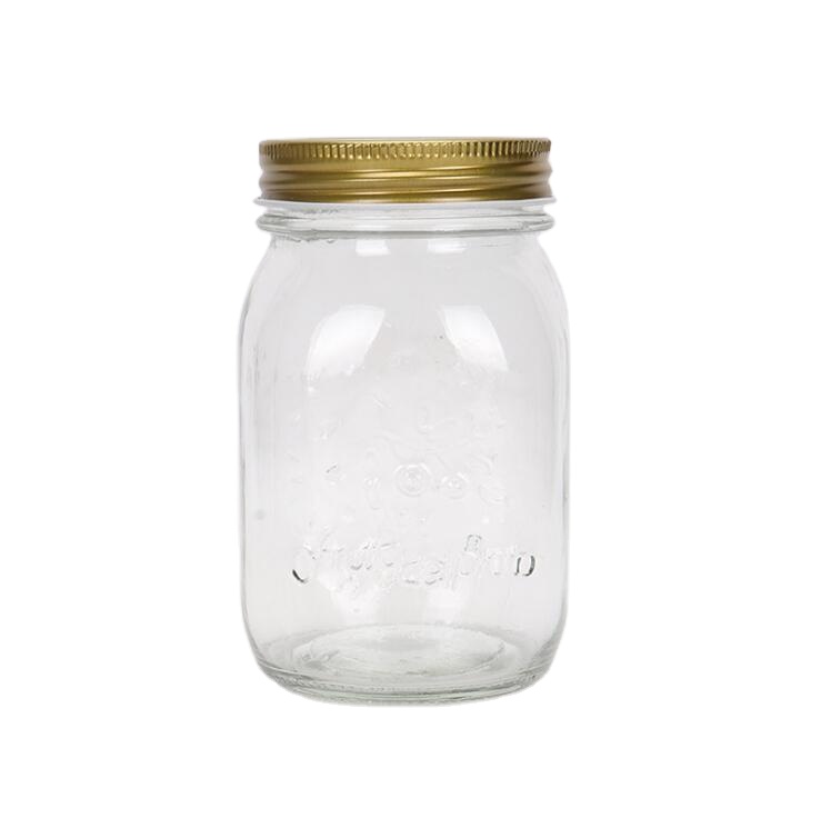 Glassware Factory Supply Multiple Capacity Carved Pattern Food Glass Jar Packaging