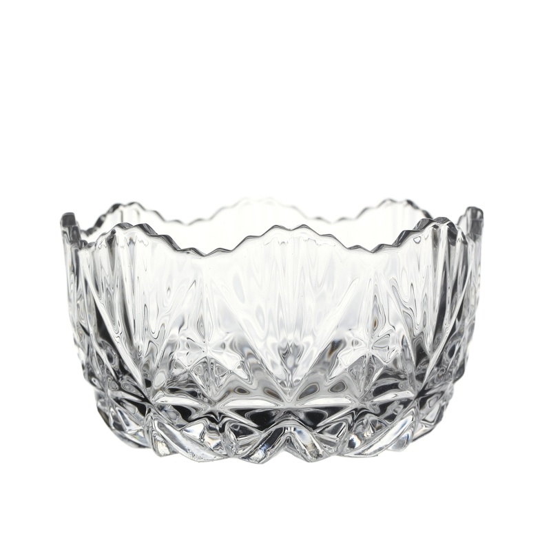 Glassware Factory Wholesale High Quality Embossed Empty Clear Delicate Glass Jar for Cookie