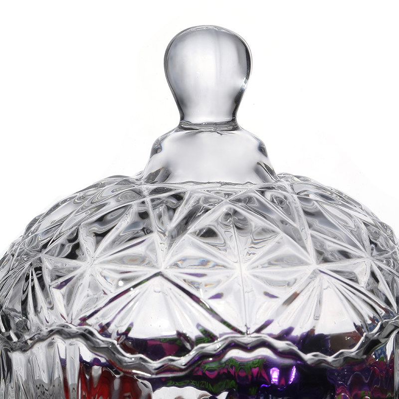 Glassware Factory Wholesale High Quality Embossed Empty Clear Delicate Glass Jar for Cookie
