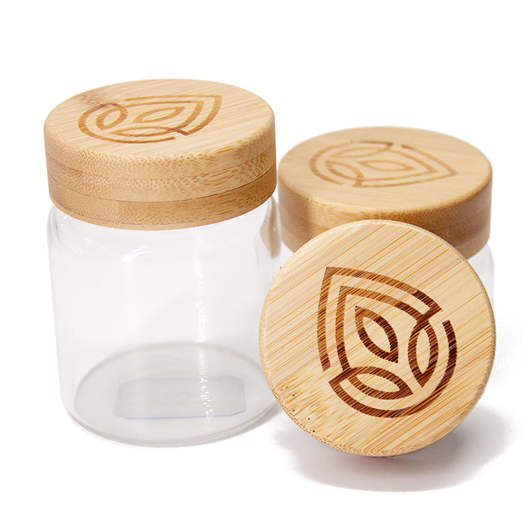 Glassware round Shaped Glass Storage Jar With Screw Cap Reusable Cheap Food Grade Empty Clear Glass Canister With Lid