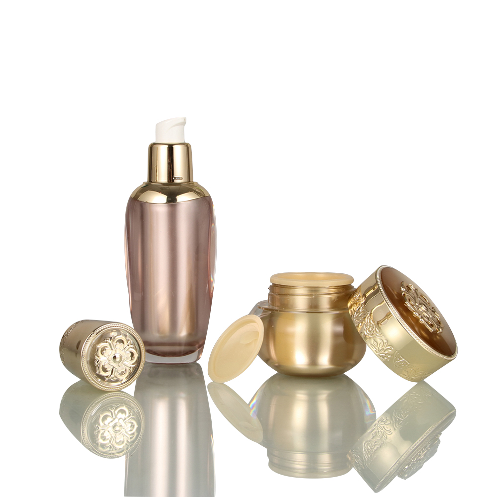 Glod Crown shape acrylic cosmetic jar 30g 50g skin care packaging cosmetic jars