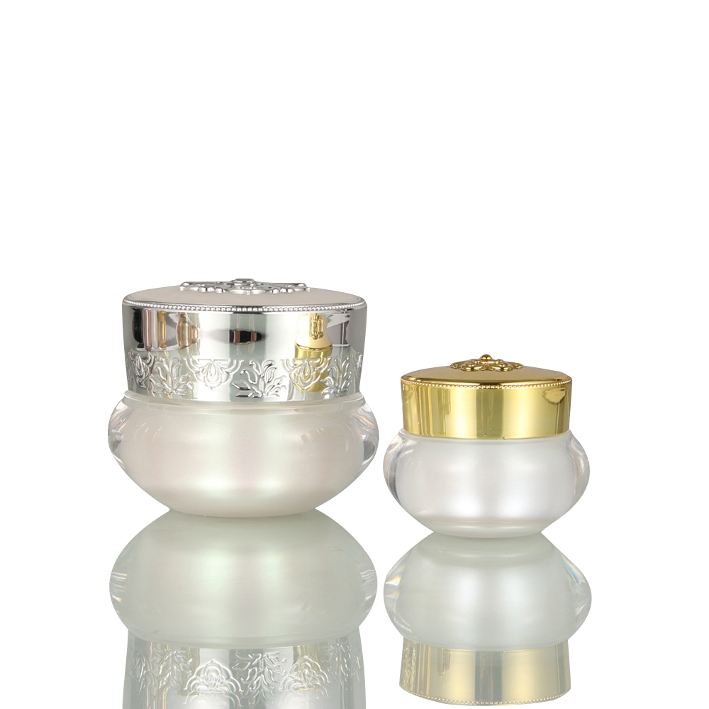 Glod Crown shape acrylic cosmetic jar 30g 50g skin care packaging cosmetic jars