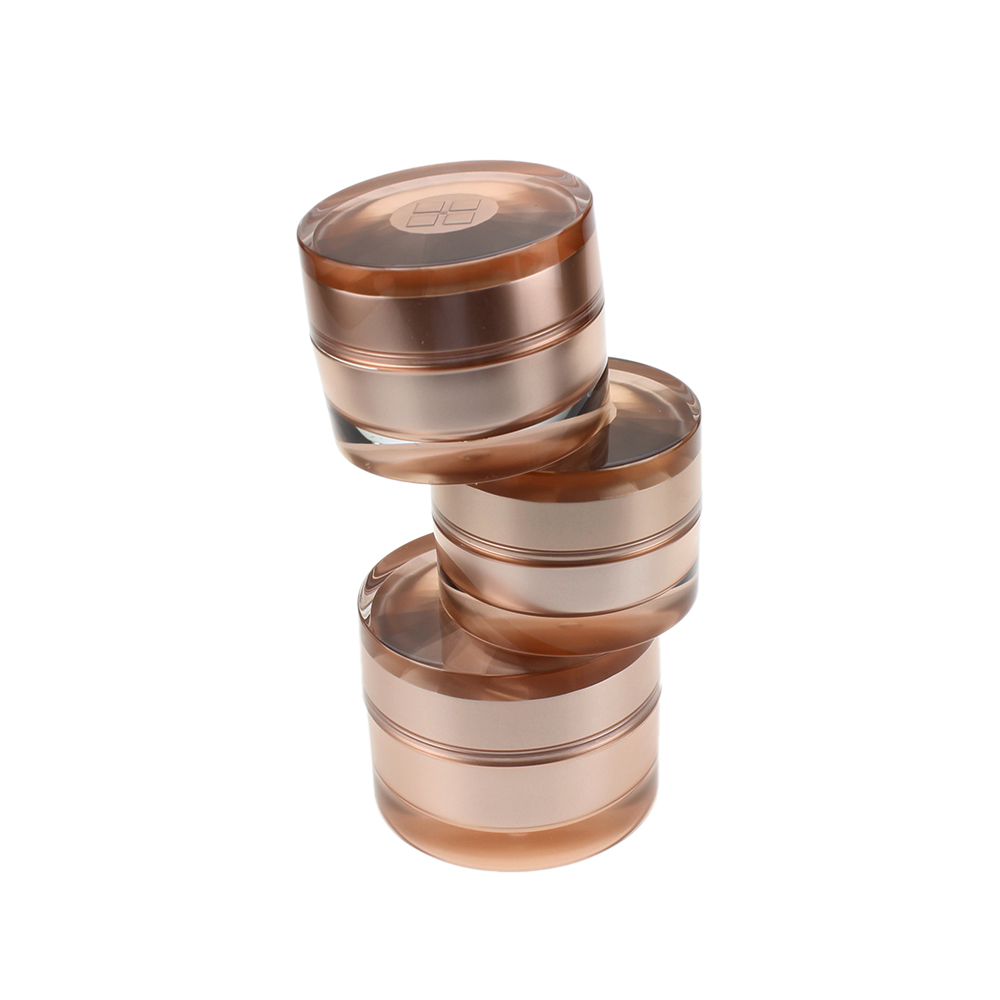 Gloss Orange Empty Square Plastic Jar with Screw Lid, 15g 30g 50g Luxury Cream Packaging Thick Orange Cosmetic Jar