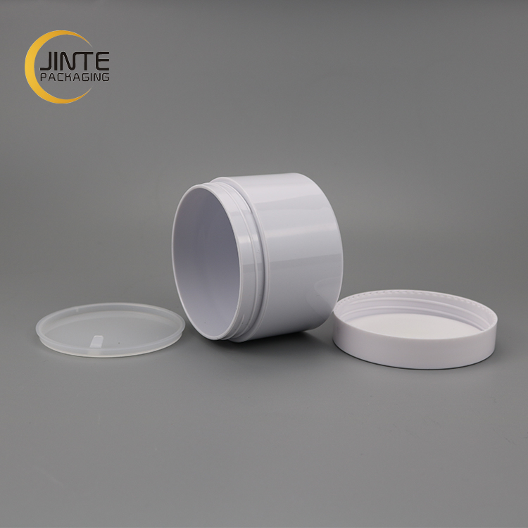 Gloss or matt surface Pure white cosmetic jar 30g 100g 250 ml cream white jar with screw white lid