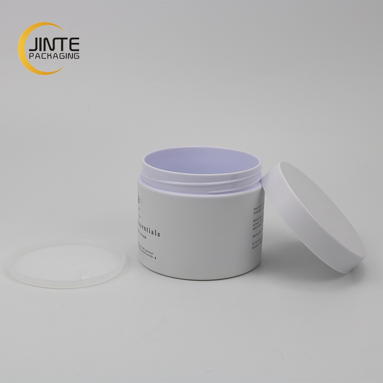 Gloss or matt surface Pure white cosmetic jar 30g 100g 250 ml cream white jar with screw white lid