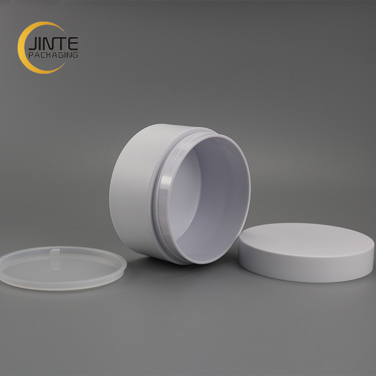 Gloss or matt surface Pure white cosmetic jar 30g 100g 250 ml cream white jar with screw white lid