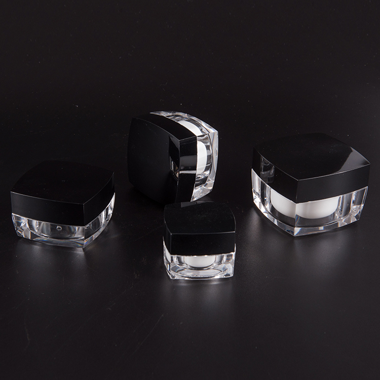 Glossy Elegant Cosmetic Jars 50G Cream Containers,Acrylic Square Container