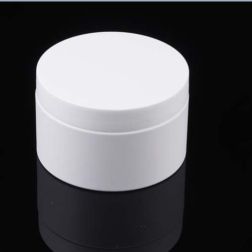 Glossy black PET plastic Powder pomade Jar with black lid