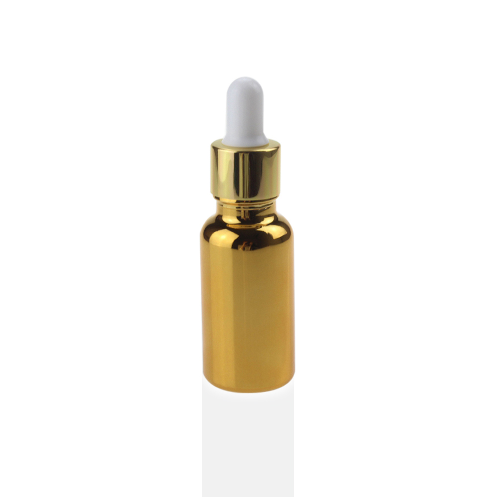 Gold 10ml glass dropper bottles , hot sale golden mini glass dropper bottle 10ml ,empty 10 ml glass small dropper bottle