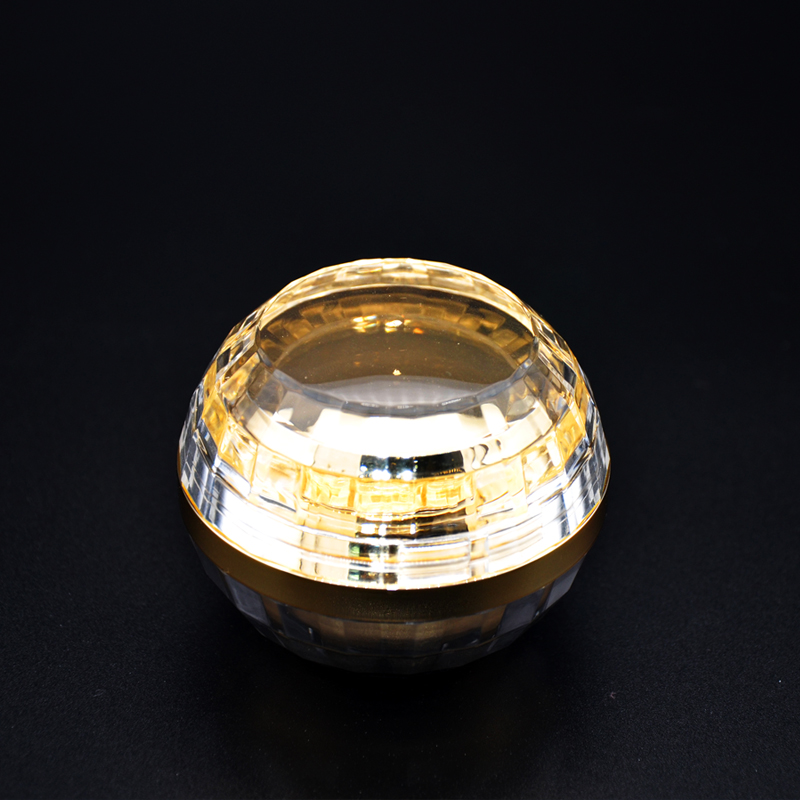 Gold Ball Shape Luxury Empty Rose Gold Color Cosmetic Acrylic Jar Container 5g 10g 15g 30g 50g