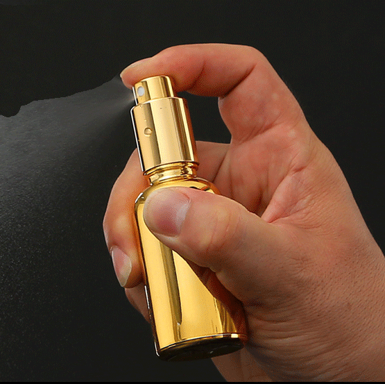 Gold Body 100ml Empty 2oz Lotion Pump Bottle 50ml thick liquid Glass Bottle Spray