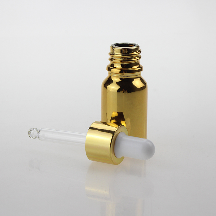 Gold Dropper Glass Bottle Empty 10ml 15ml 20ml 30ml 50ml 100ml Wholesale