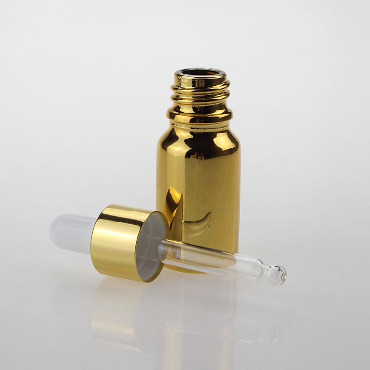 Gold Dropper Glass Bottle Empty 10ml 15ml 20ml 30ml 50ml 100ml Wholesale