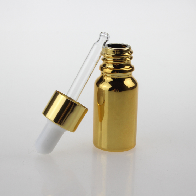 Gold Dropper Glass Bottle Empty 10ml 15ml 20ml 30ml 50ml 100ml Wholesale