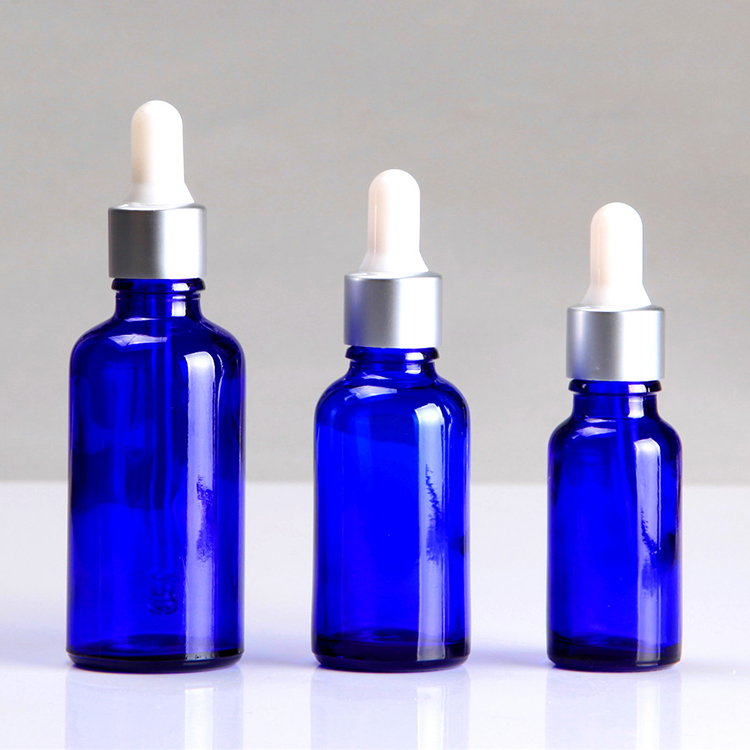 Gold Electroplate Surface Dropper Head Glass Essential Oil Bottle