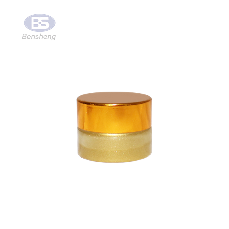 Gold Silver cosmetic eye cream bottle 2oz glass jar with lid for serum cosmetic lotion packing