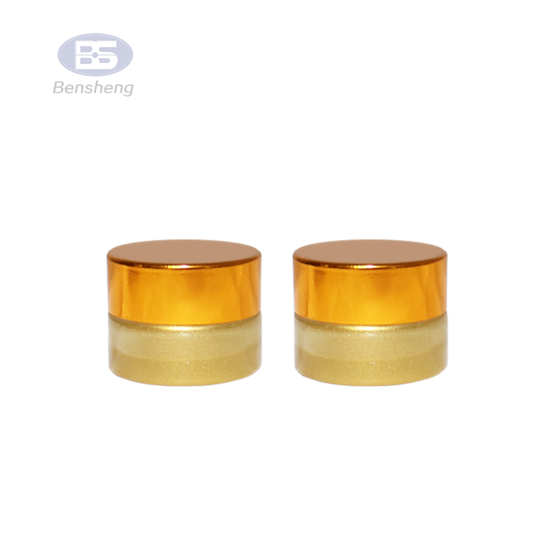 Gold Silver cosmetic eye cream bottle 2oz glass jar with lid for serum cosmetic lotion packing