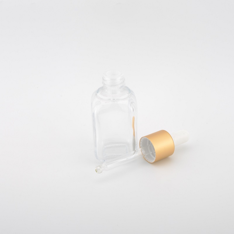 Gold Supplier 30ml Clear Glass Hair Oil Dropper Bottle Skin Care Containers