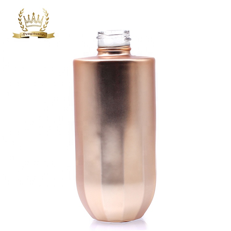 Gold painting glass cream jar 30g 50g glass cream bottle 40ml 100ml 120ml with gold pump